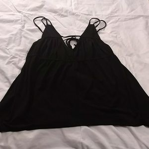 Strappy black Cami swing top